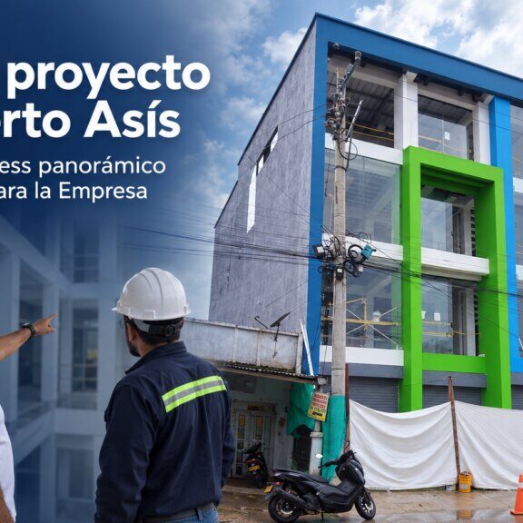 Ascensor gearless panorámico de 4 paradas instalado para la Empresa de Energía en Puerto Asís